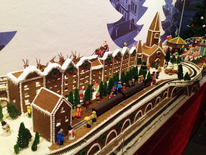 Gingerbread Village by Epicure at the Melbourne Town Hall, December 2012 - the "central station"